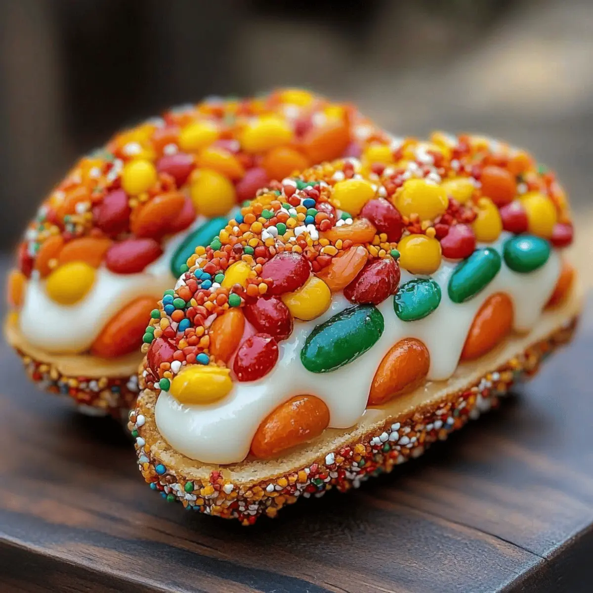 Fruity Pebbles Cheesecake Tacos