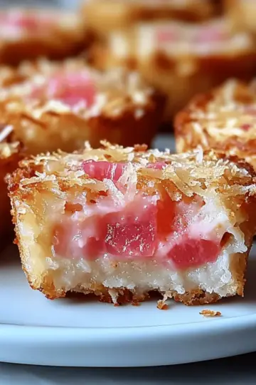 Rhubarb Coconut Macaroon Tarts