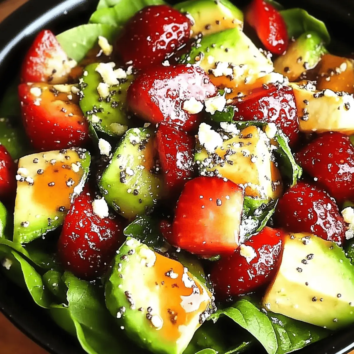Strawberry Avocado Spinach Salad