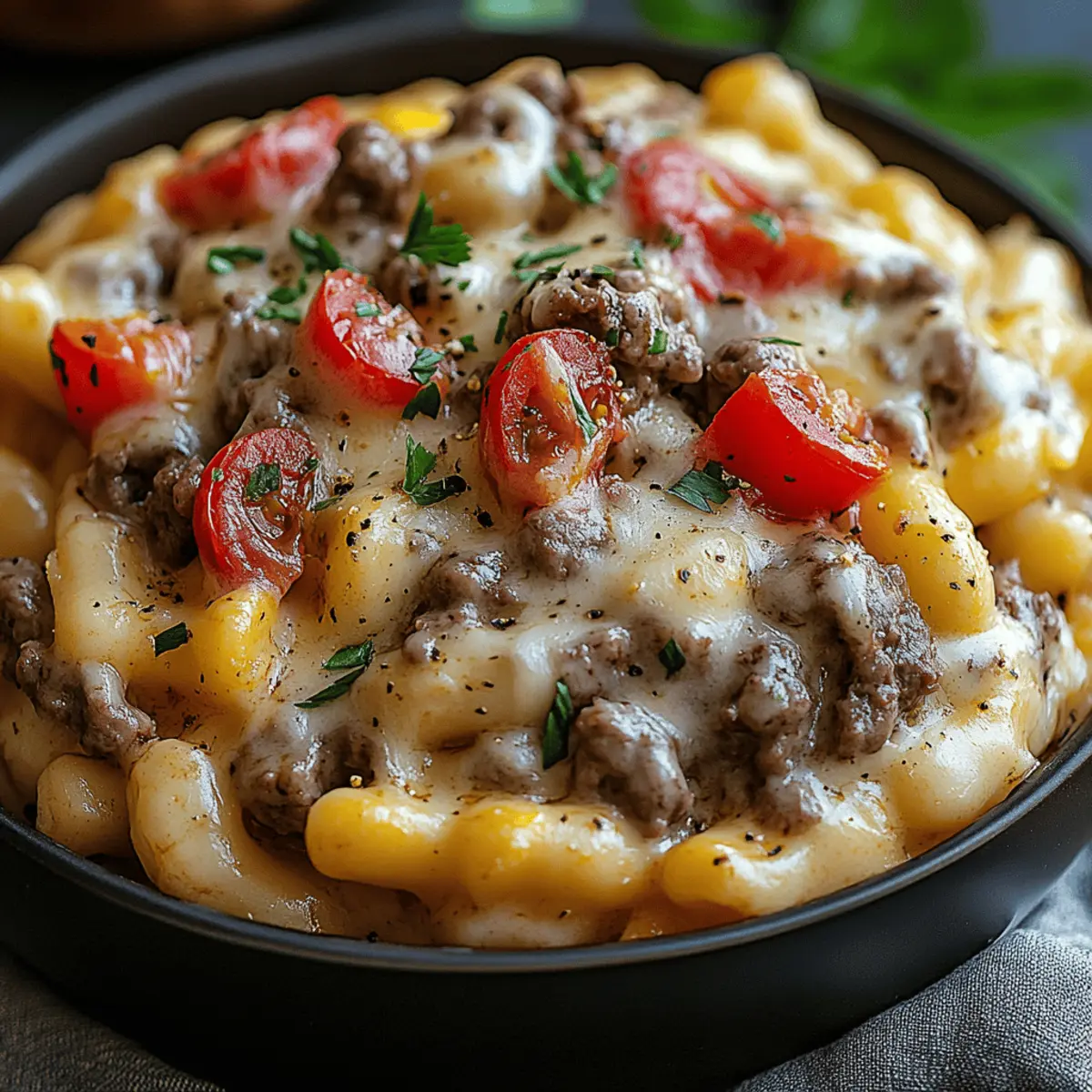 Creamy Philly Cheesesteak Mac & Cheese