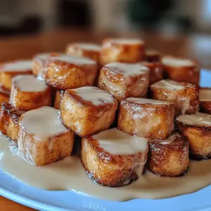 Cinnamon Roll French Toast Bites