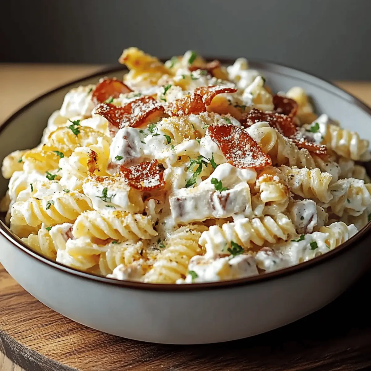 Creamy Bacon Ranch Pasta Salad