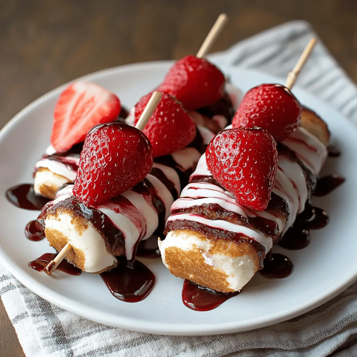Strawberry Brownie Kabobs