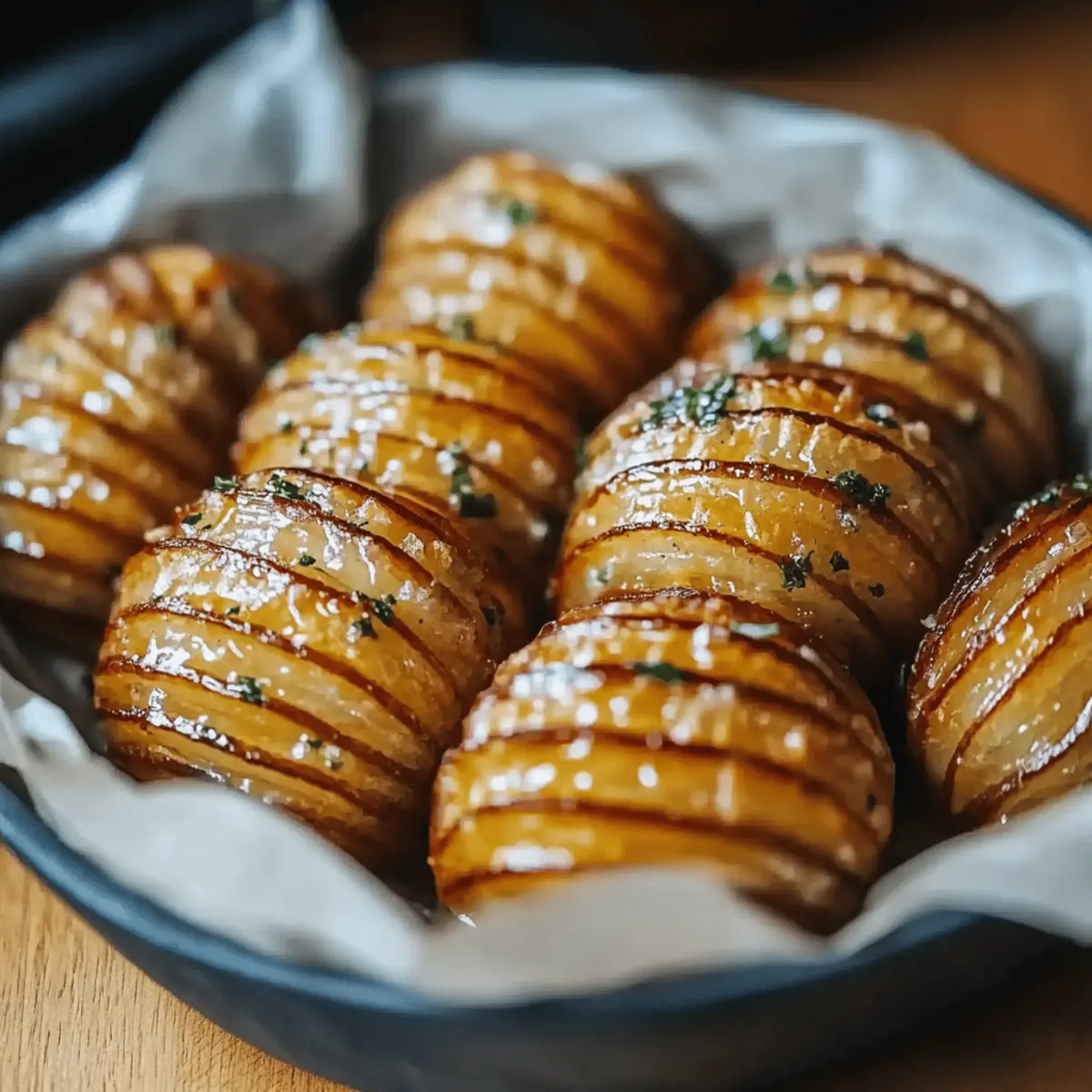Salt & Pepper Mini Hasselback Potatoes