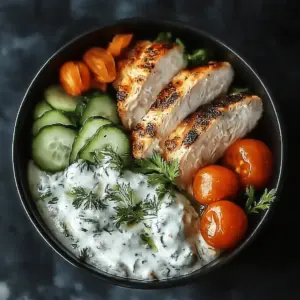 Mediterranean Chicken Tzatziki Bowls