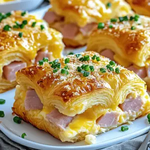 Ham and Cheese Croissant Breakfast Casserole