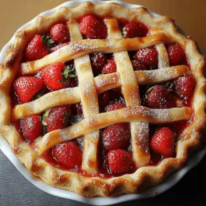 Rustic Sweet Baked Strawberry Pie