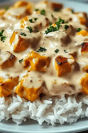 Creamy Smothered Chicken and Rice