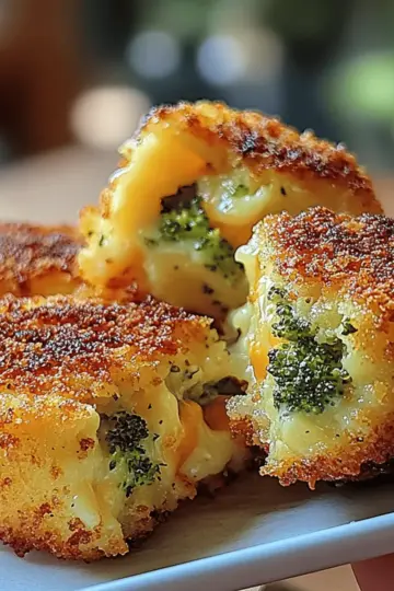 Crispy Broccoli Cheese Rounds
