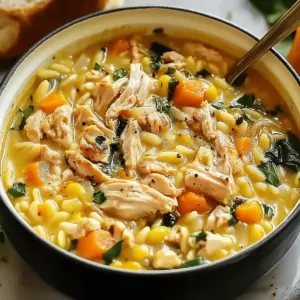 Lemon Chicken Orzo Soup