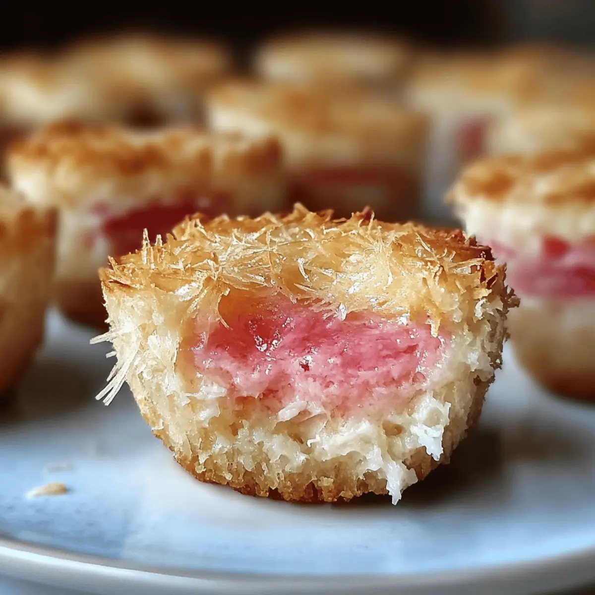 Rhubarb Coconut Macaroon Tarts