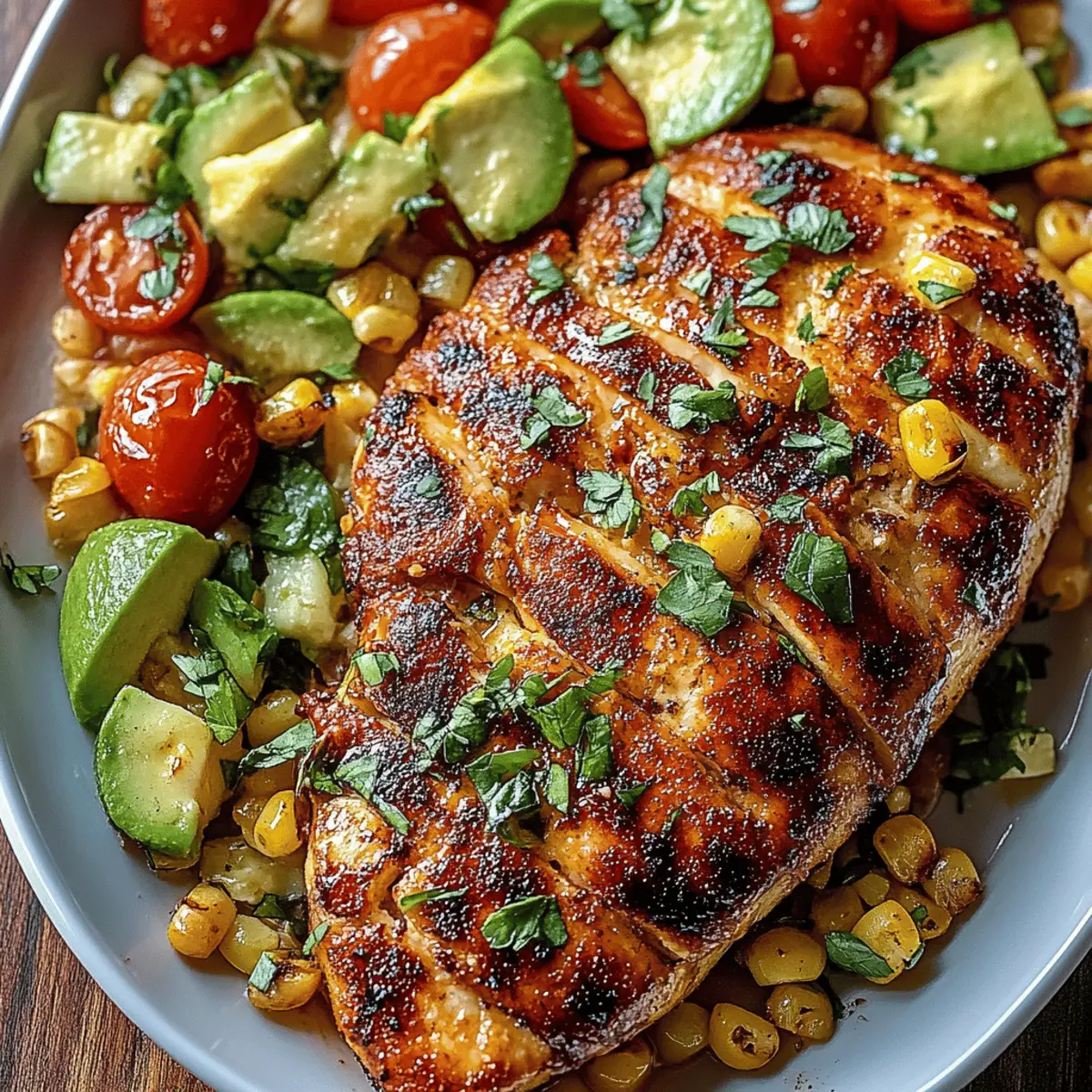Grilled Hot Honey Chicken with Sweet Corn Salad