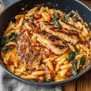Creamy Sun-Dried Tomato Chicken Orzo