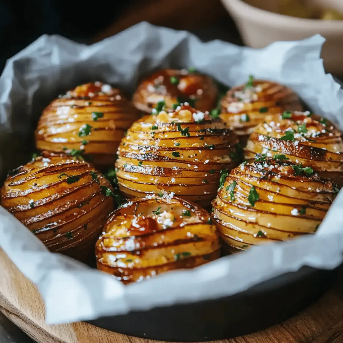 Salt & Pepper Mini Hasselback Potatoes