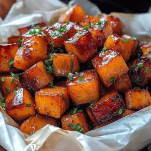 Roasted Sweet Potatoes with Cinnamon & Honey
