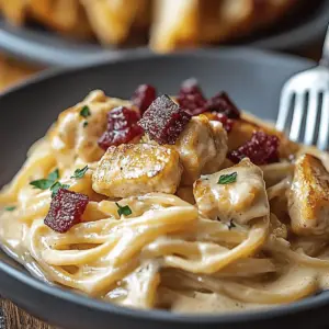 Creamy Carbonara with Crispy Chicken & Bacon