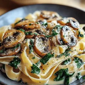 Spinach Mushroom Pasta