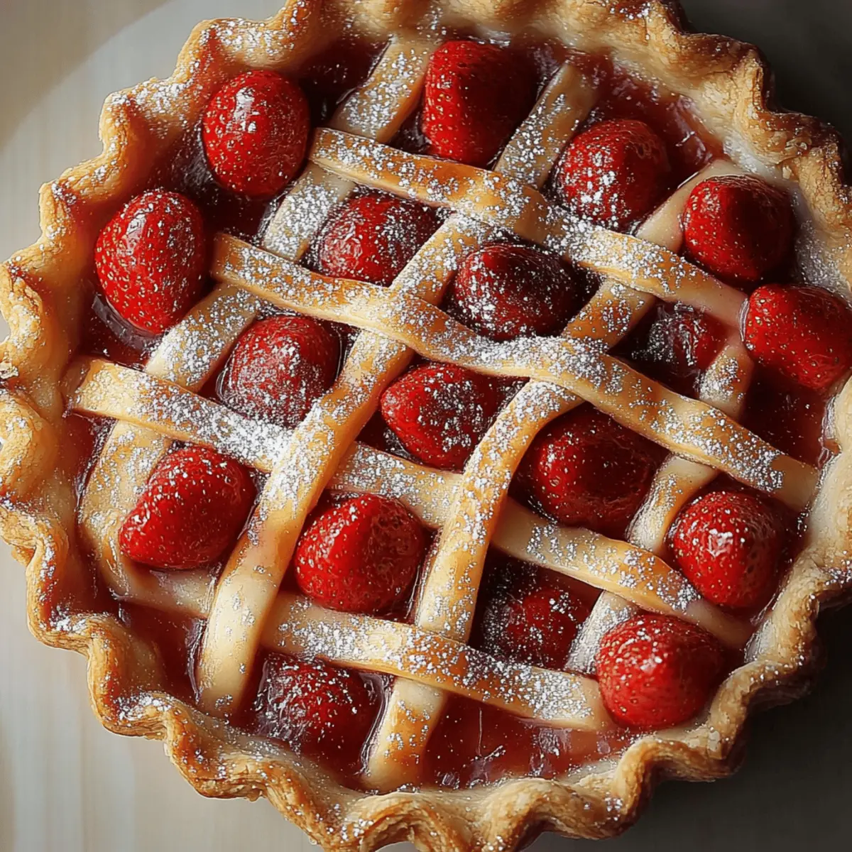 Rustic Sweet Baked Strawberry Pie