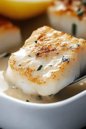 Baked Cod in Coconut Lemon Cream Sauce