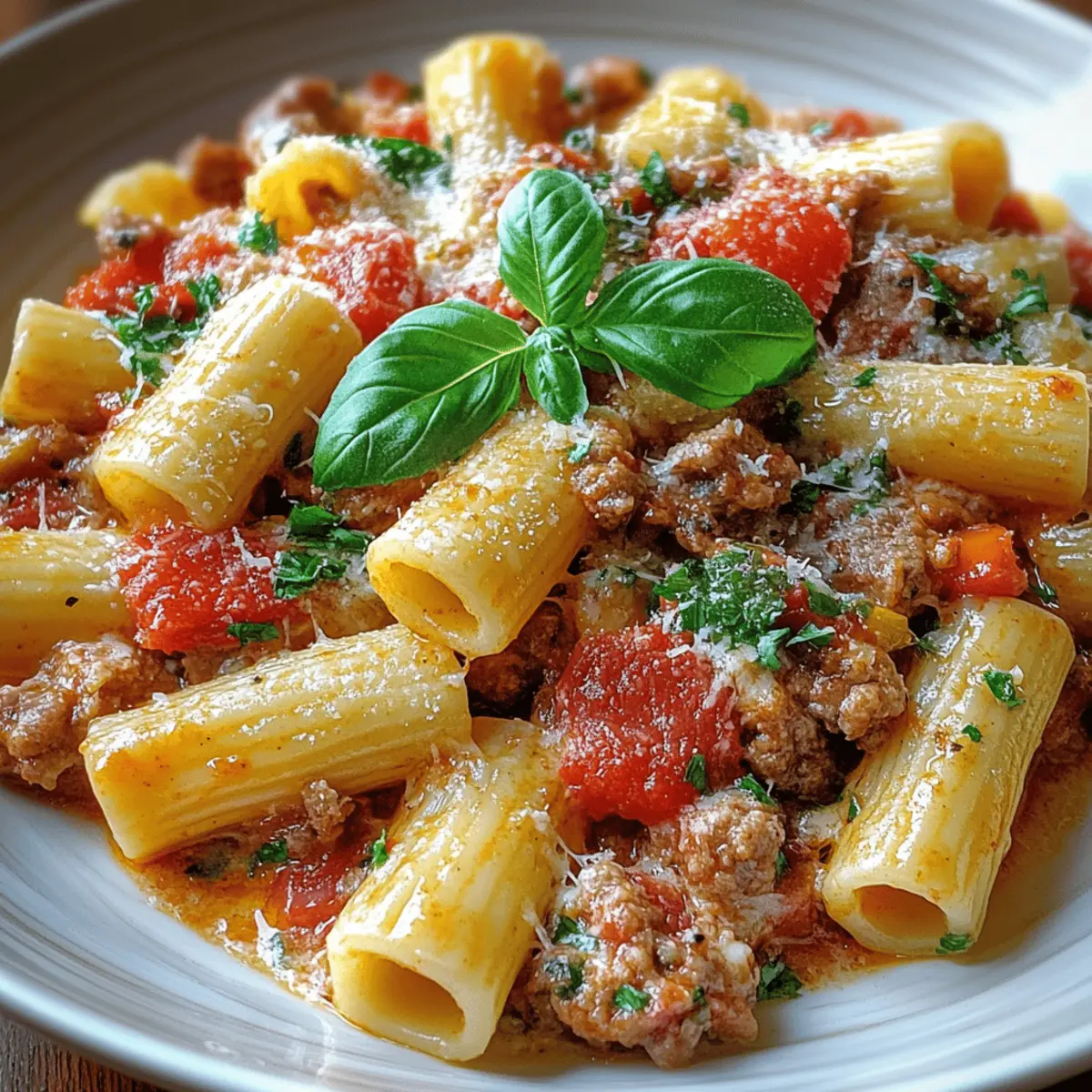 Creamy Italian Sausage Rigatoni