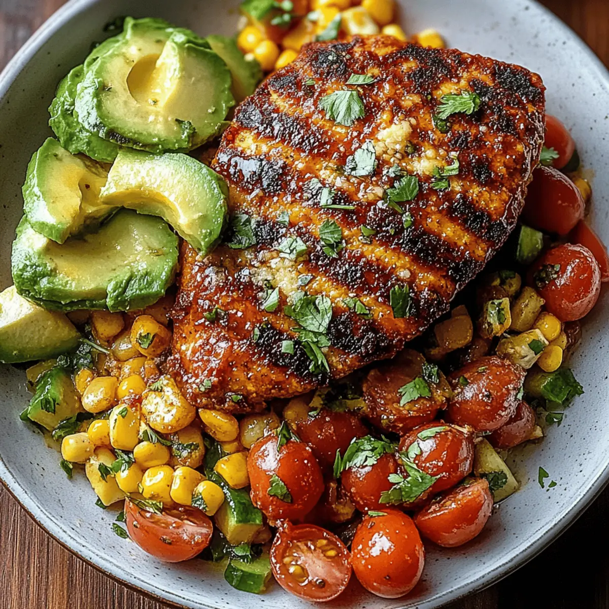 Grilled Hot Honey Chicken with Sweet Corn Salad