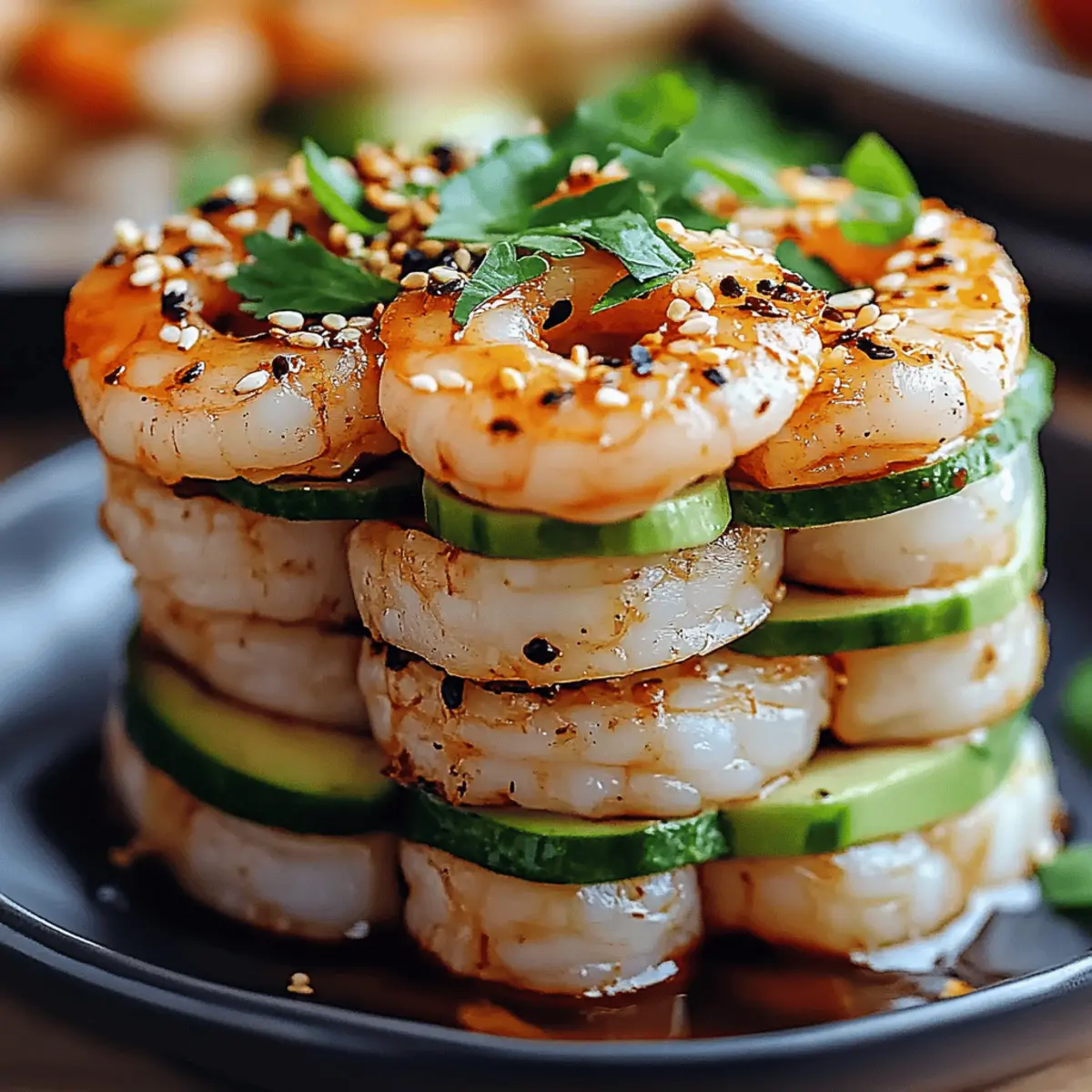 Spicy Shrimp Sushi Stacks