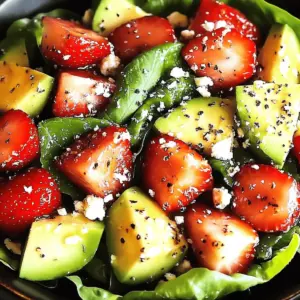 Strawberry Avocado Spinach Salad