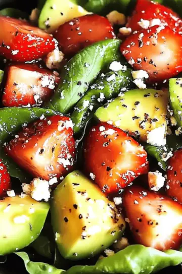 Strawberry Avocado Spinach Salad