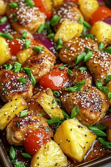 Sheet Pan Teriyaki Chicken and Pineapple