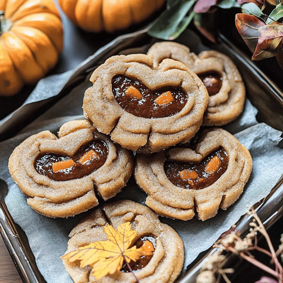 Milk Chocolate Stuffed Jack-O’-Lantern Cookies