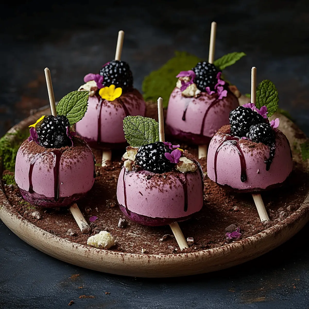 Forbidden Forest Blackberry Cheesecake Pops
