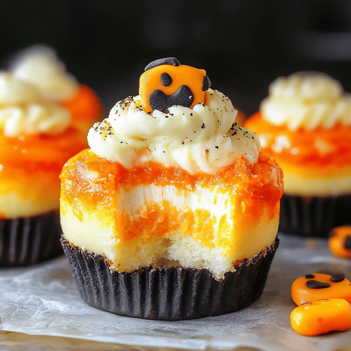 Mini Candy Corn Cheesecakes