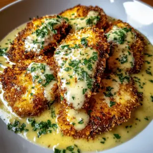 Crispy Parmesan Chicken with Garlic Sauce