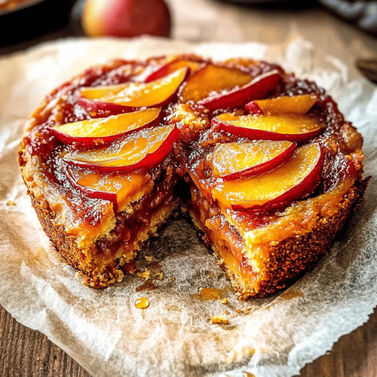 Bourbon Peach Upside Down Cake