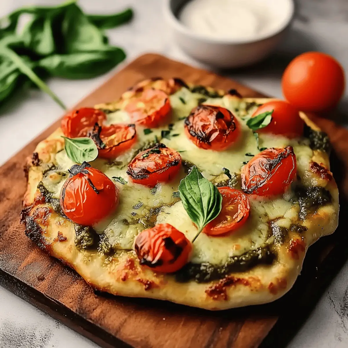 Pesto Chicken Flatbread