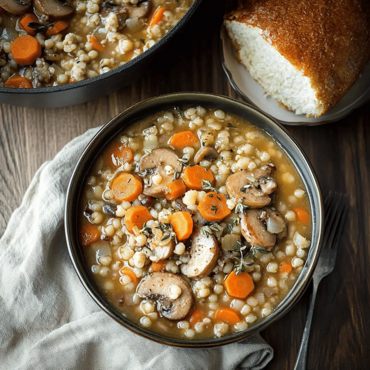 Vegetarian Mushroom Barley Soup