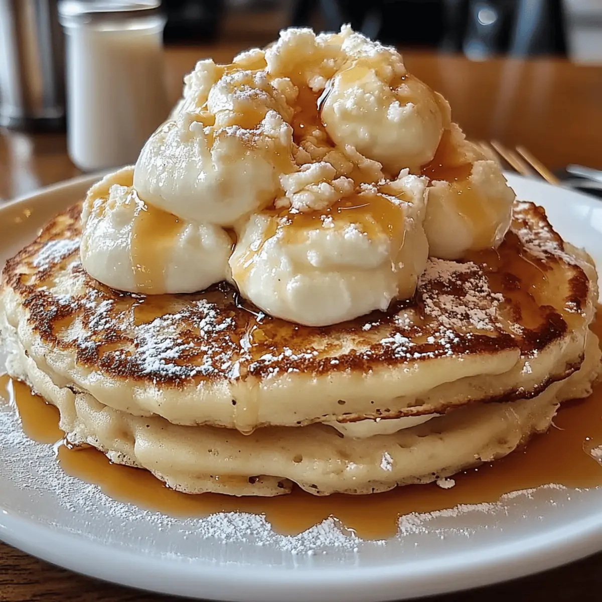 Sweet Coconut Cream Pancakes
