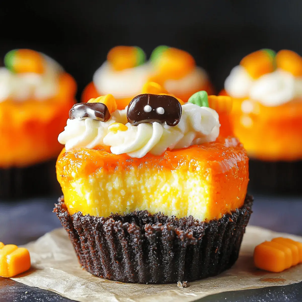 Mini Candy Corn Cheesecakes