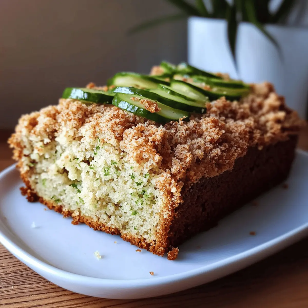 Cinnamon Streusel Topped Zucchini Bread