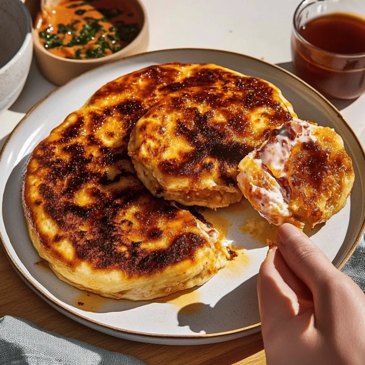 Chili Crisp Cottage Cheese Flatbreads