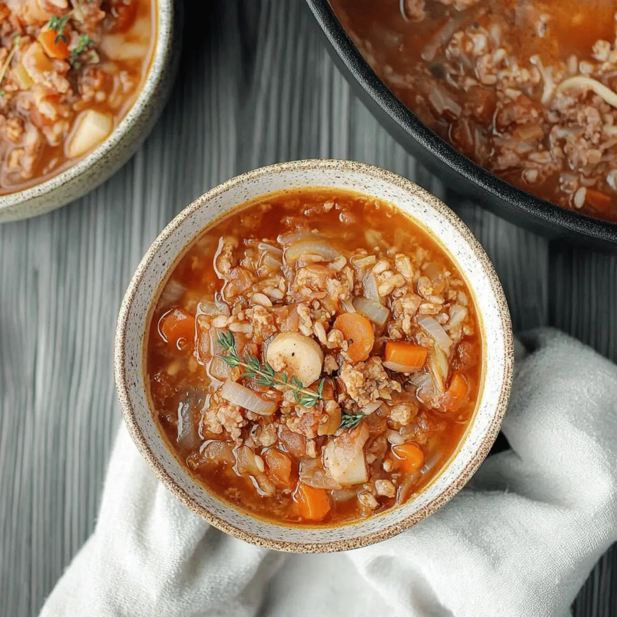 Beef Cabbage Barley Soup