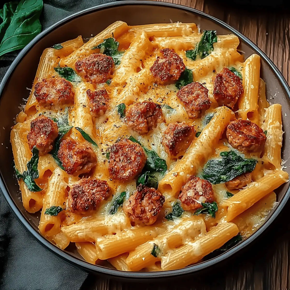 One Pot Creamy Cajun Sausage Pasta