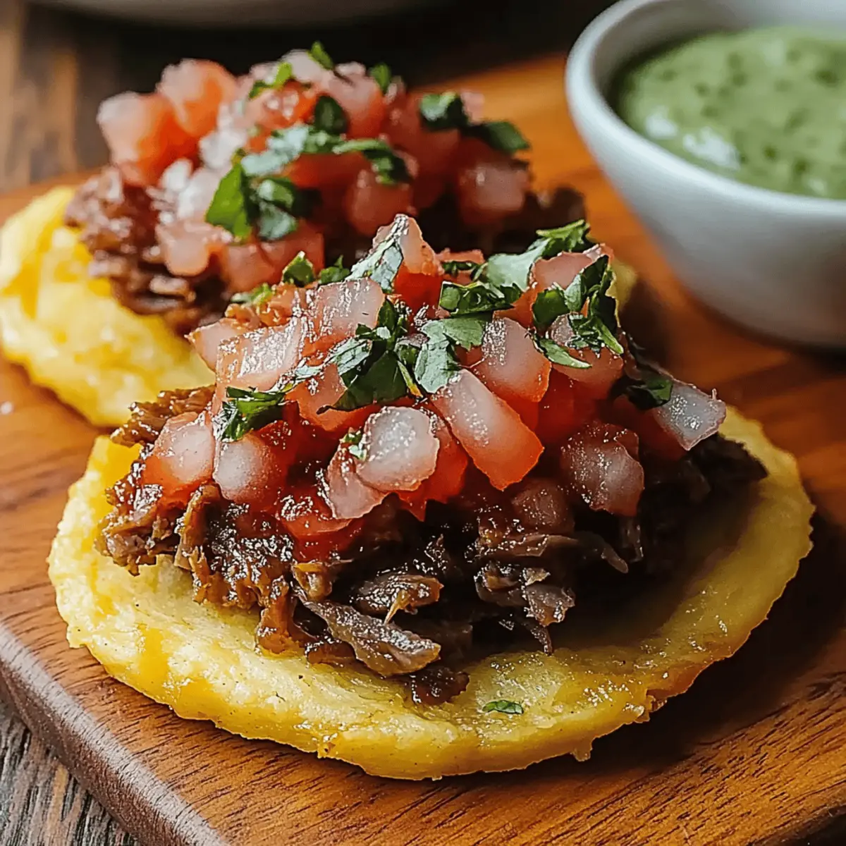 Mexican Tostadas de Carne Asada