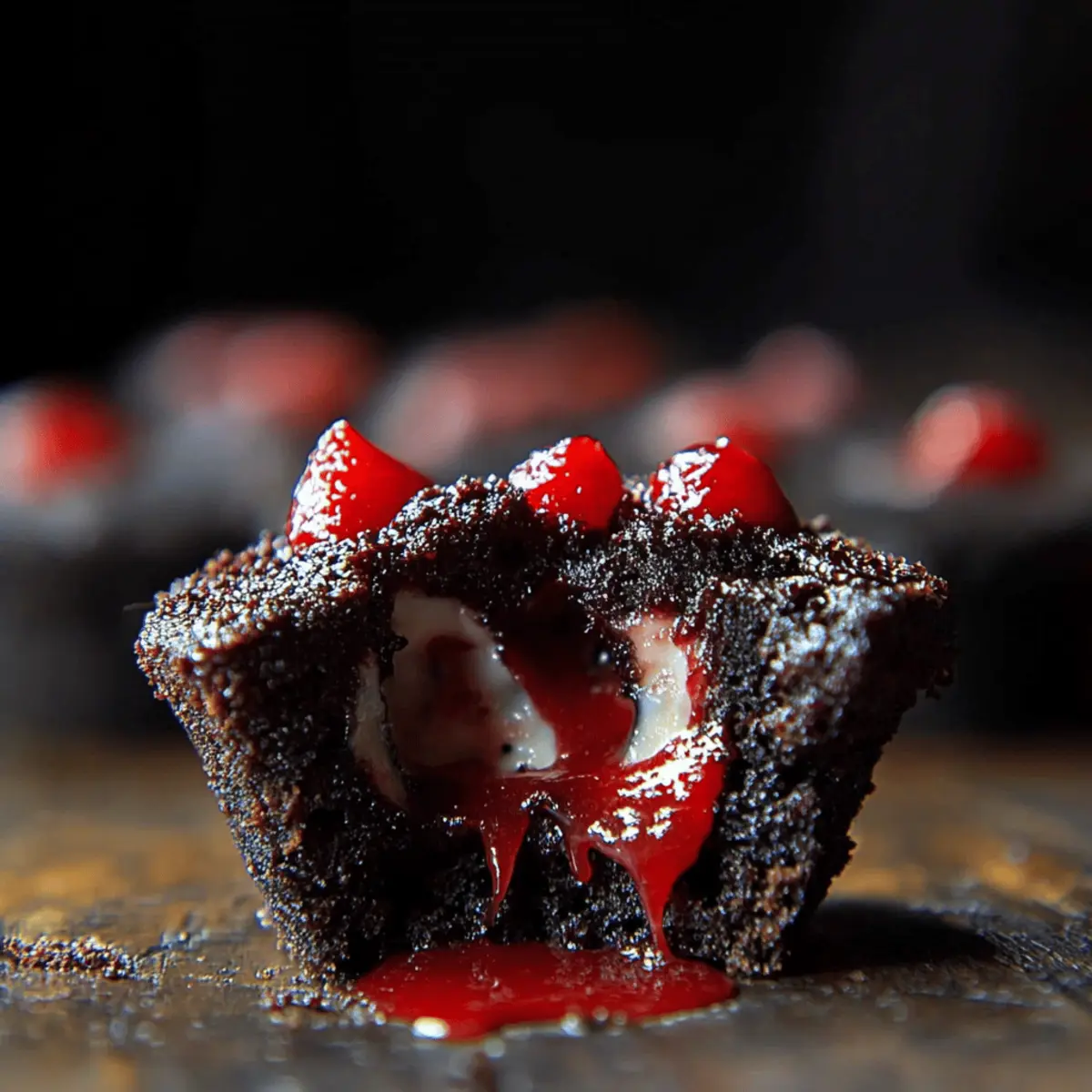 Bleeding Black Cupcakes