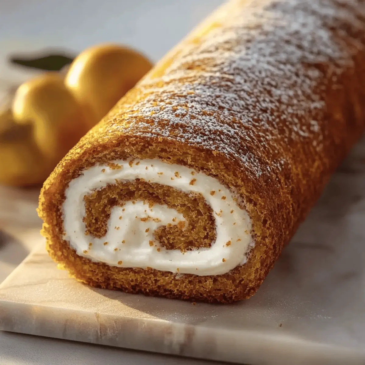 Fall Pumpkin Spice Roll Cake