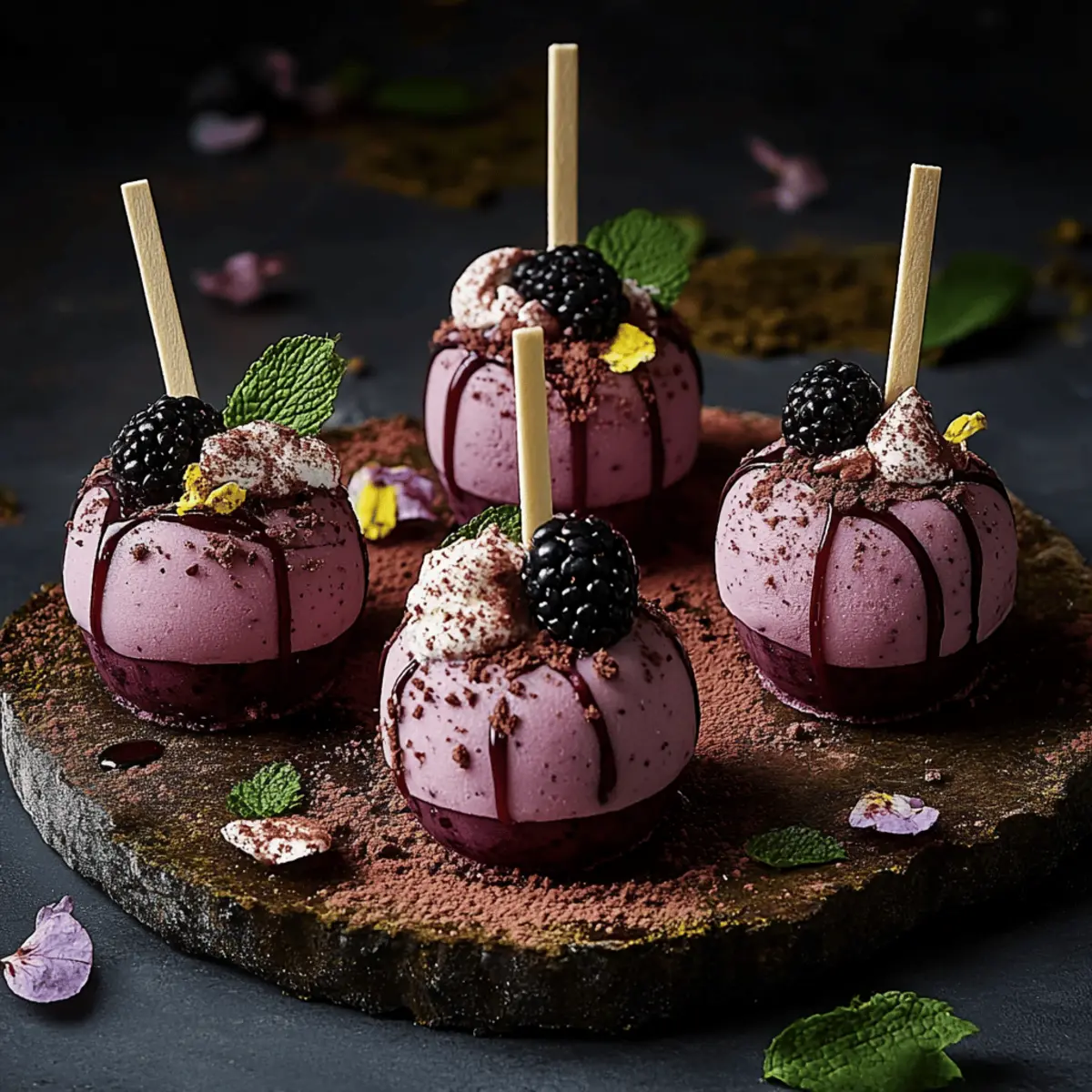 Forbidden Forest Blackberry Cheesecake Pops
