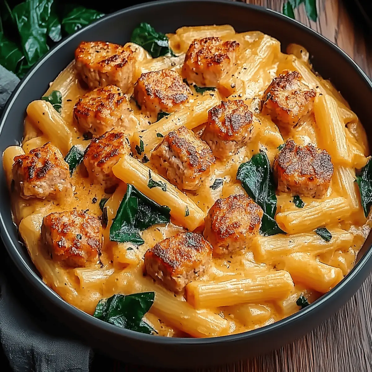 One Pot Creamy Cajun Sausage Pasta