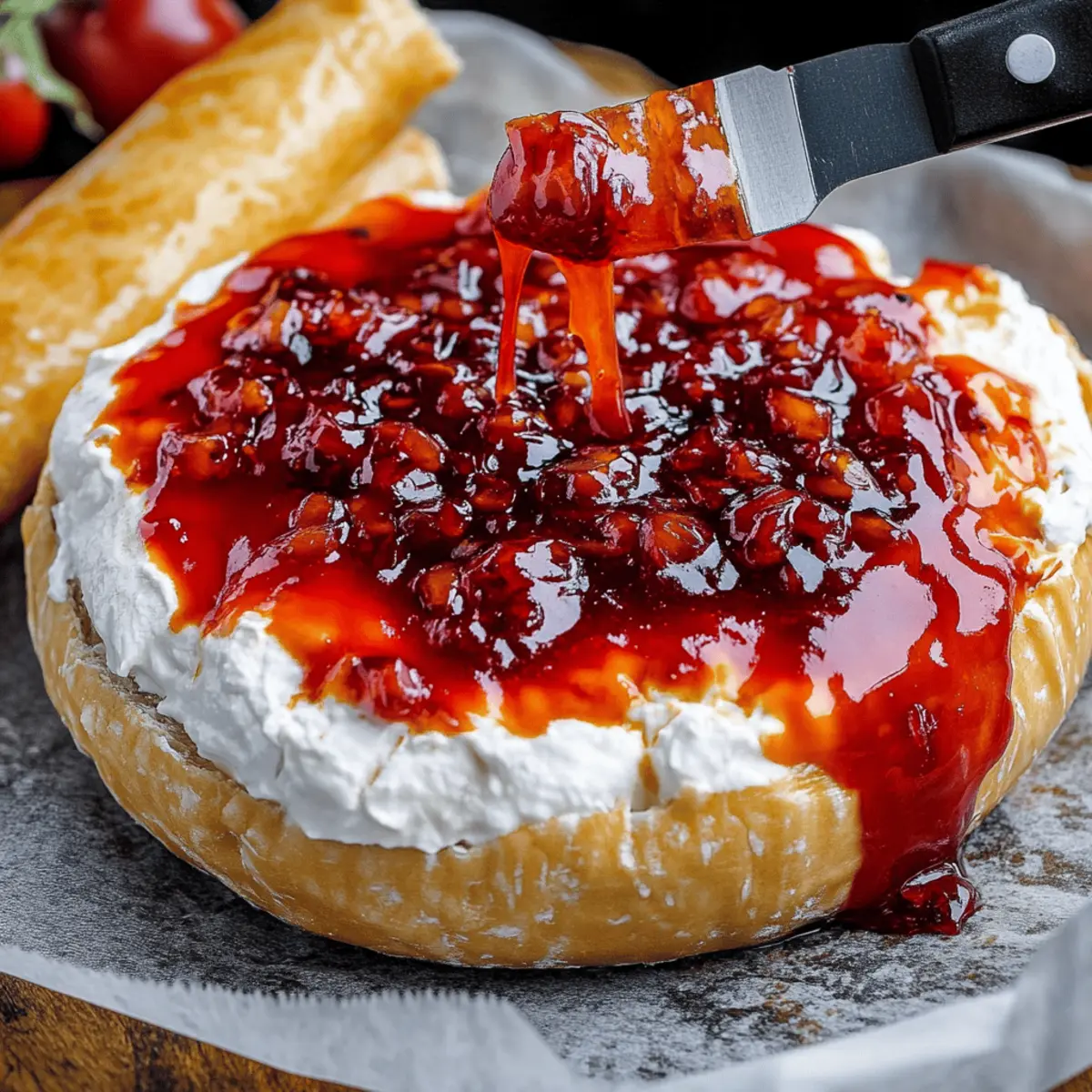 Halloween Bloody Baked Brie