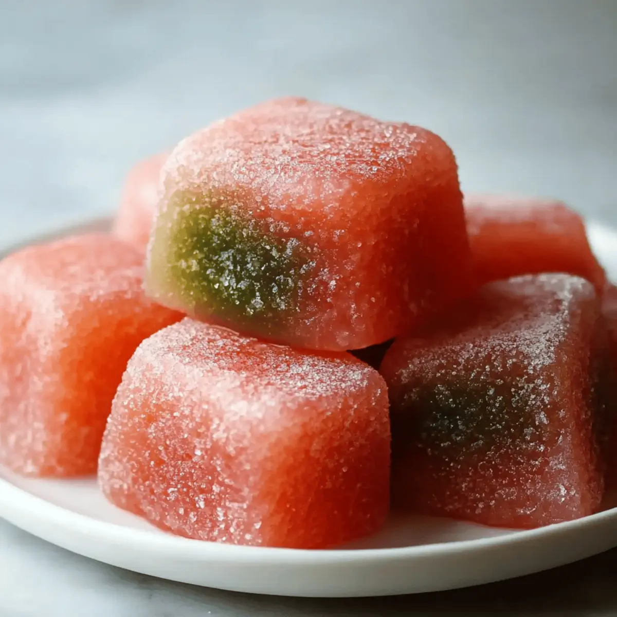 Watermelon Mochi