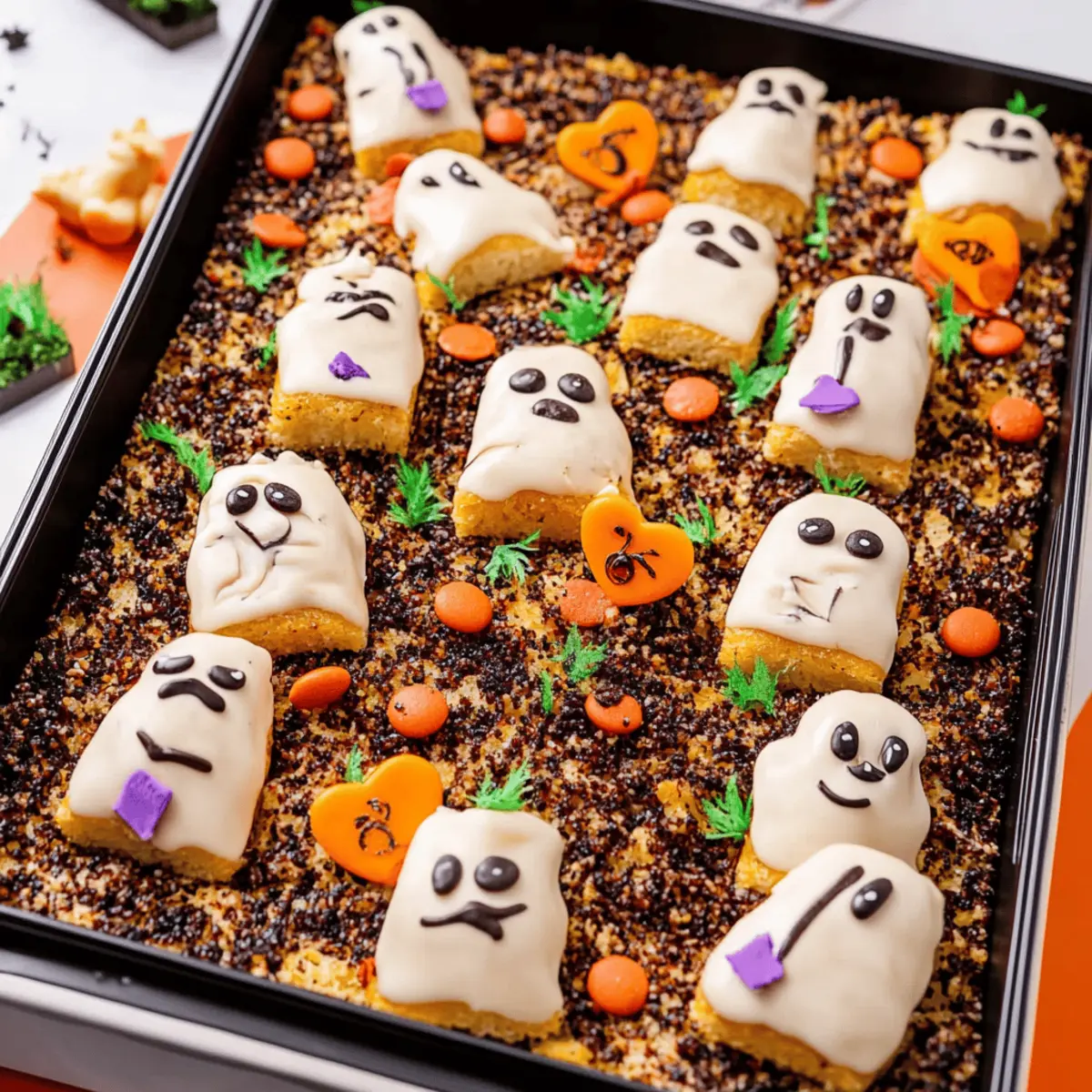Halloween Graveyard Chocolate Poke Cake